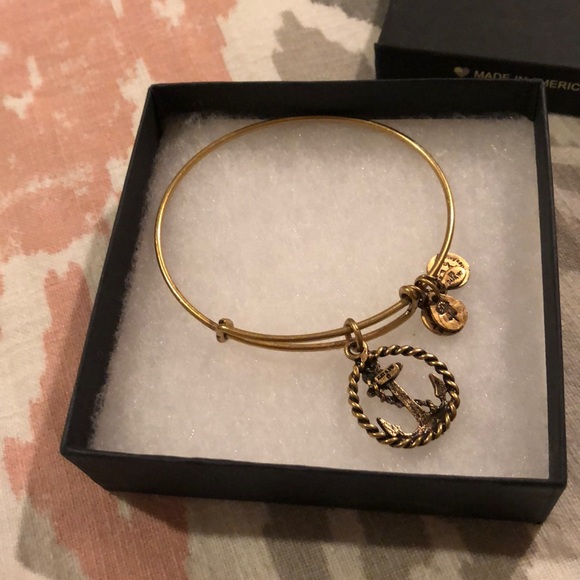 Alex and Ani Nautical Anchor Charm Bangle - Picture 2 of 2